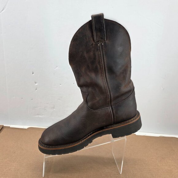 Justin Blueprint Men's 11" Leather Soft Non Safety Toe Boots Brown Size 9 D - Picture 4 of 16